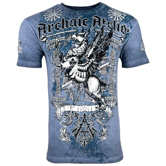 Archaic by Affliction Men's T-Shirt Base Biker MMA Y2K - Picture 1 of 9